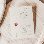 Invitation Fleur sauvage simple Rien de fantaisie Juste aimer<br><div class="desc">Ce fleur sauvage simple rien de fantaisie, rien que de l'amour faire-part de mariage est parfait pour votre mariage fantaisiste. Le singulier floral rose, lumineux et enchanté, donne à ce produit une sensation artistique et délicate qui est un design simple et moderne. Ce look conviendra à toute saison mariage :...</div>