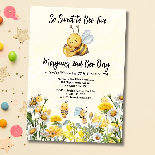 Invitation Fleur sauvage So Sweet Bee Two 2e Jour de l'abeill