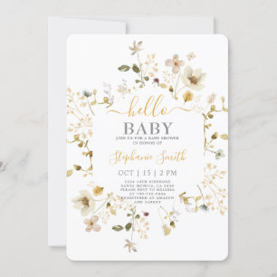 Invitation fleur sauvage Spring Baby shower