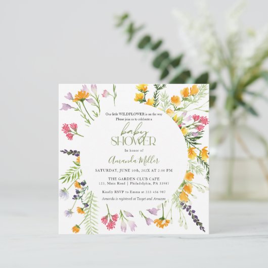 Invitation Fleur sauvage Spring Bloom (Debout devant)