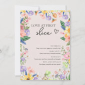 Invitation Fleur sauvage Spring Love at First Slice Pizza Car (Devant)