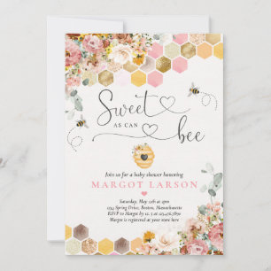 Invitation Fleur sauvage sucré comme peut être Baby shower