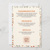 Invitation Fleur sauvage Super tout en un Mariage (Dos)