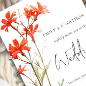 Invitation Fleur sauvage superposition photo QR Code Script M