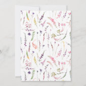 Invitation Fleur sauvage tendance Aquarelle Floral Mariage (Dos)