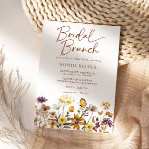 Invitation Fleur sauvage Terracotta Boho Bridal Brunch