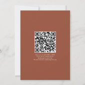 Invitation Fleur sauvage Terracotta Floral Mariage QR Code (Dos)