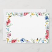 Invitation Fleur sauvage Thème Fille 1er anniversaire Photo (Dos)