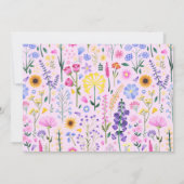 Invitation Fleur sauvage tourne une première photo d'annivers (Dos)