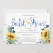 Invitation Fleur sauvage tournesol Fête des mariées rustique (Devant)