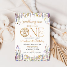 Fleur sauvage Un Lapin Tourne Un 1Er Anniversaire