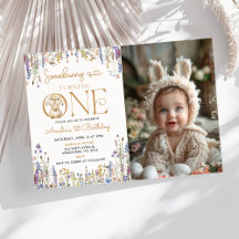 Fleur sauvage Un Lapin Tourne Un 1Er Anniversaire