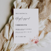 Invitation Fleur sauvage Unplugged Ceremony Mariage Sign,