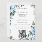 Invitation Fleur sauvage Vert Élégant Printemps Jardin Mariag (Dos)