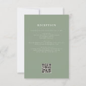 Invitation Fleur sauvage vert Sage tout en un Mariage de code (Dos)