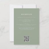 Invitation Fleur sauvage vert Sage tout en un Mariage de code (Dos)