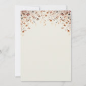 Invitation Fleur sauvage Vintage Terracotta Bridal Brunch Dou (Dos)