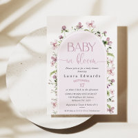 Fleur sauvage violet Arch Baby Bloom baby shower