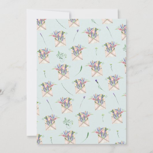 Invitation Fleur sauvage Virtual Baby ou Fête des mariées par (Dos)