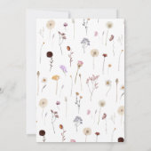 Invitation Fleur sauvage Whimsical Boho Mariage Déjeuner nupt (Dos)