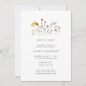 Invitation Fleur sauvage Whimsical Boho Mariage Un Jour (Devant)