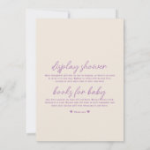 Invitation Fleur sauvage Whimsical Butimsical Garden Baby sho (Dos)