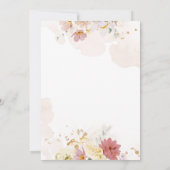 Invitation Fleur sauvage Whimsical Elegant Boho Baby shower (Dos)