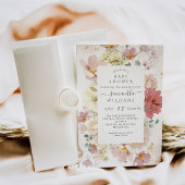 Invitation Fleur sauvage Whimsical Elegant Boho Baby shower