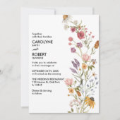 Invitation Fleur sauvage Whimsical Elegant Boho Mariage (Devant)