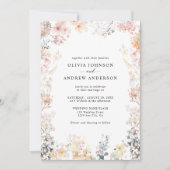 Invitation Fleur sauvage Whimsical Elégant Floral Mariage mod (Devant)