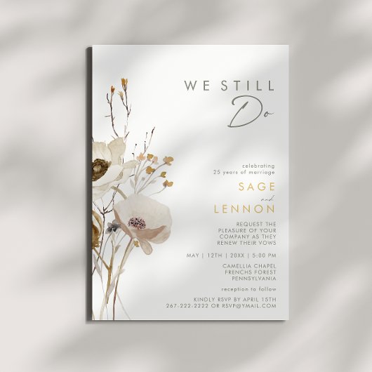 Invitation Fleur sauvage Whimsical Nous Continuons À Renouvel