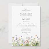 Invitation Fleur sauvage Whimsical Papillons Mariage (Devant)