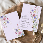 Invitation Fleur sauvage Whimsical Rustic Boho Baby shower