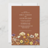 Invitation Fleur sauvage Whimsical Terracotta Boho Mariage (Devant)