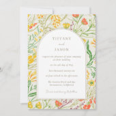 Invitation Fleur sauvage Wild Meadow Mariage extérieur (Devant)