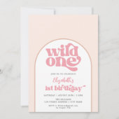 Invitation Fleur sauvage Wild One Anniversaire (Devant)