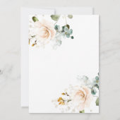 Invitation Fleur sauvage Wreath Baptême Christening Gold Fram (Dos)