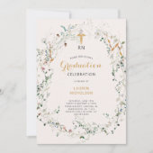 Invitation Fleur sauvage Wreath Médicale Graduation Party (Devant)