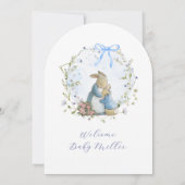 Invitation Fleur sauvage Wreath Pierre le Baby shower Rabbit (Dos)