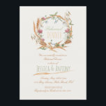 Invitation Fleur sauvage Wreath Rustic Fall Rehearer Dîner<br><div class="desc">Automne Automne Rustique Mariage campagnard Aquarelle Floral Wreath Invitation Set. Pour modifier le texte, utilisez l'option personnaliser. Pour des modifications plus étendues du texte, telles que des modifications de la police, de la couleur de police ou de la disposition du texte, choisissez l'option personnaliser. **Vous trouverez des modèles coordonnés dans...</div>