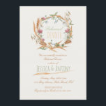 Invitation Fleur sauvage Wreath Rustic Fall Rehearer Dîner<br><div class="desc">Automne Automne Rustique Mariage campagnard Aquarelle Floral Wreath Invitation Set. Pour modifier le texte, utilisez l'option personnaliser. Pour des modifications plus étendues du texte, telles que des modifications de la police, de la couleur de police ou de la disposition du texte, choisissez l'option personnaliser. **Vous trouverez des modèles coordonnés dans...</div>