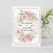 Invitation Fleur sauve la date (Debout devant)