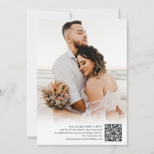 Invitation Fleur séchée de Boho tropical | Photo Mariage de c (Devant)