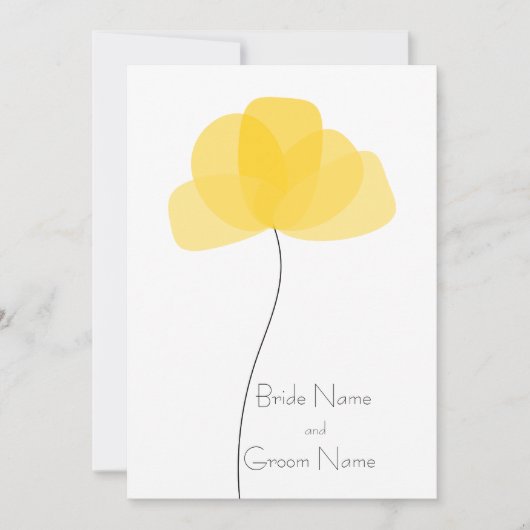 Invitation fleur simple (Devant)