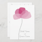 Invitation fleur simple (Devant / Derrière)