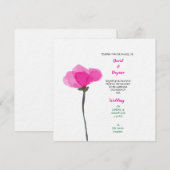 Invitation Fleur simple (Devant / Derrière)