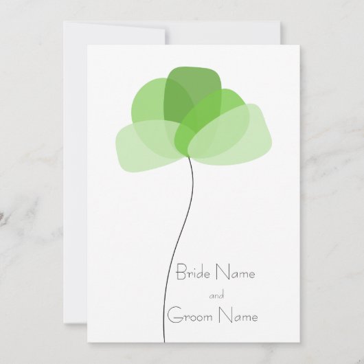 Invitation fleur simple (Devant)