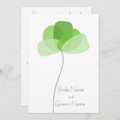 Invitation fleur simple (Devant / Derrière)