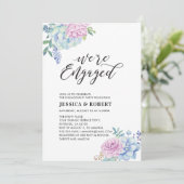 Invitation Fleur Succulente "Nous sommes engagés" Partie d'en (Debout devant)