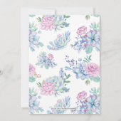 Invitation Fleur Succulente "Nous sommes engagés" Partie d'en (Dos)